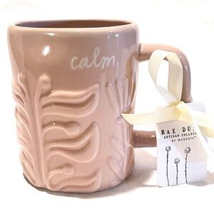 Rae Dunn CALM Ceramic Mug Blush Pink 18oz